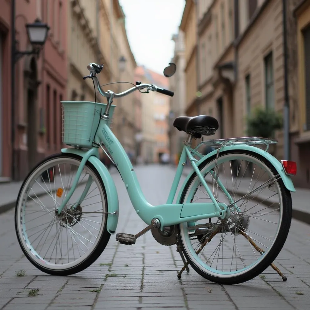 Mestský bicykel v pastelových farbách