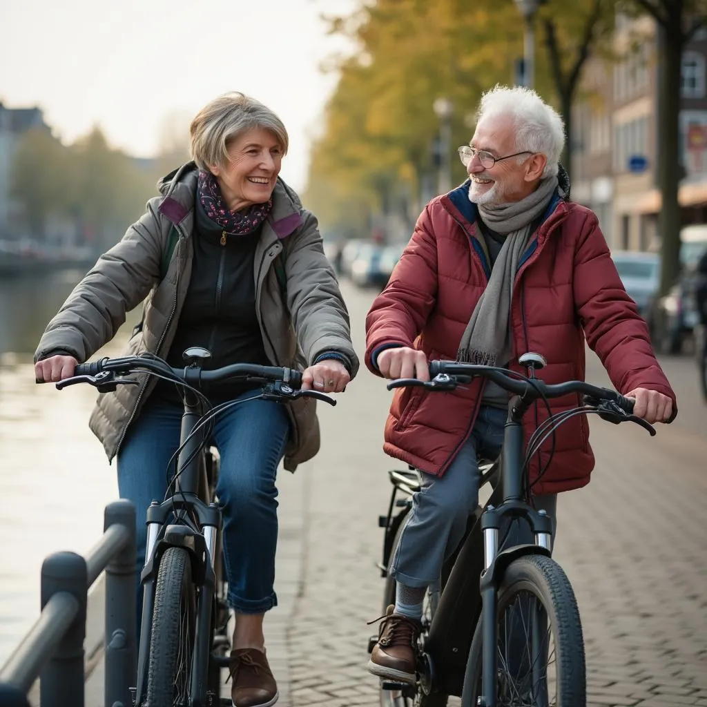 Pár Eva a Milan s elektrobicyklami
